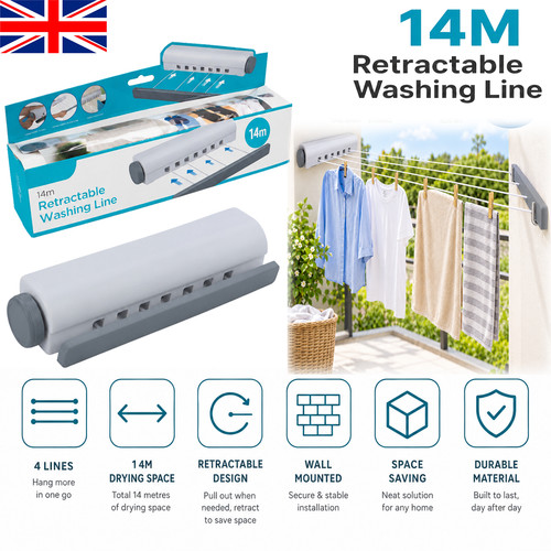 Line 14m retractable clothes - line,