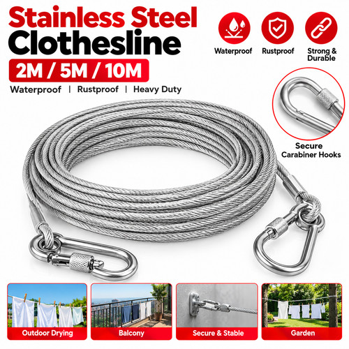 Stainless steel clothesline - stainless,