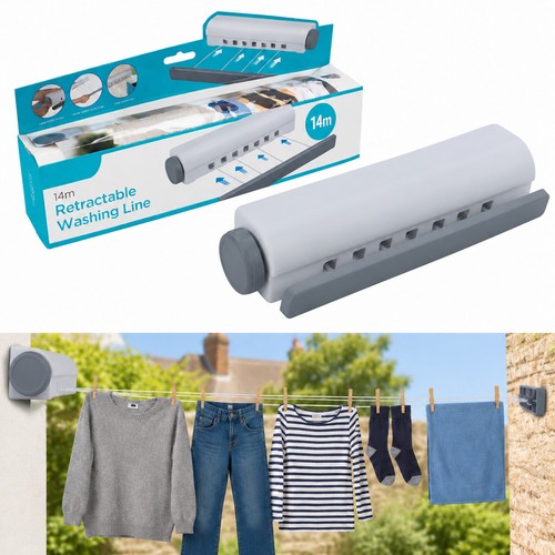 14m retractable clothesline - retractable,