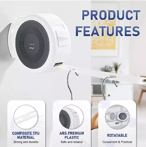 Retractable washing line wall - line,,